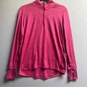 Nike Dri-Fit Pink Space Dye 3/4 Zip Running Pullover Jacket S